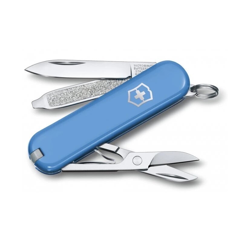 Victorinox - Couteau de poche multifonction CLASSIC SD 5,8 cm/7 fonctions bleu clair