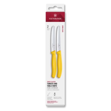 Victorinox - Ensemble de 2 couteaux à légumes SWISS CLASSIC, lame 11 cm, jaune