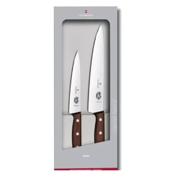 Victorinox - Ensemble de 2 couteaux de cuisine WOOD, manches en bois d'érable