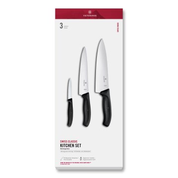 Victorinox - Ensemble de 3 couteaux de cuisine SWISS CLASSIC, noir