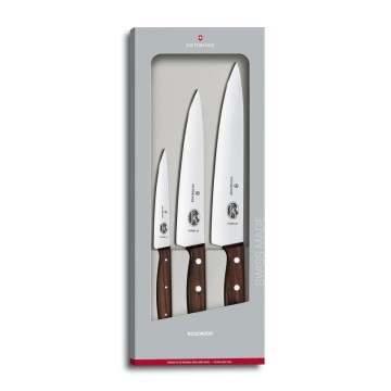 Victorinox - Ensemble de 3 couteaux de cuisine WOOD en érable