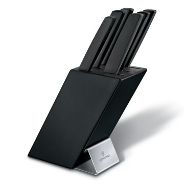 Victorinox - Ensemble de 7 couteaux de cuisine SWISS MODERN avec bloc, hêtre/noir
