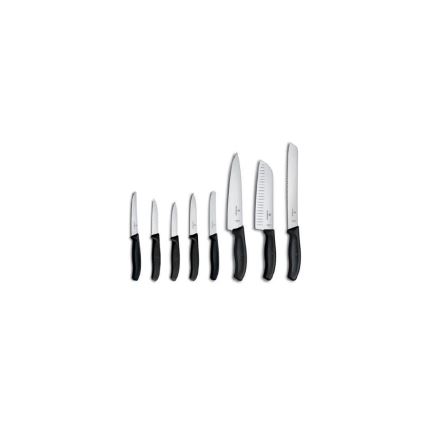 Victorinox - Ensemble de 9 couteaux de cuisine SWISS CLASSIC avec bloc, hêtre/beige