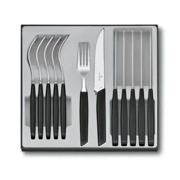 Victorinox - Ensemble de couverts SWISS MODERN 12 pièces, noir