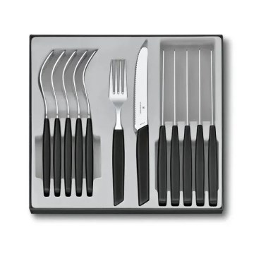 Victorinox - Ménagère SWISS MODERN 12 pièces noire