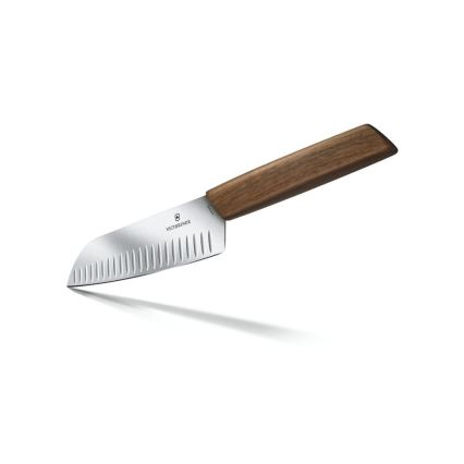 Victorinox - Santoku keukenmes SWISS MODERN 17 cm notenhout