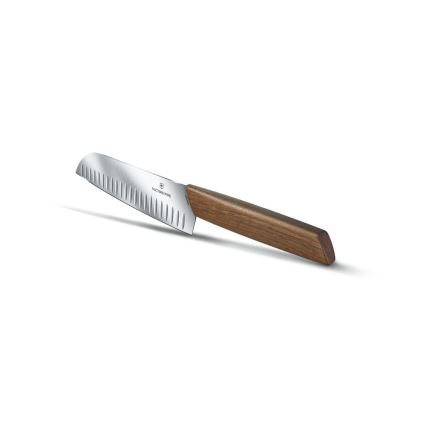 Victorinox - Santoku keukenmes SWISS MODERN 17 cm notenhout