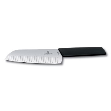 Victorinox - Santoku keukenmes SWISS MODERN 17 cm zwart