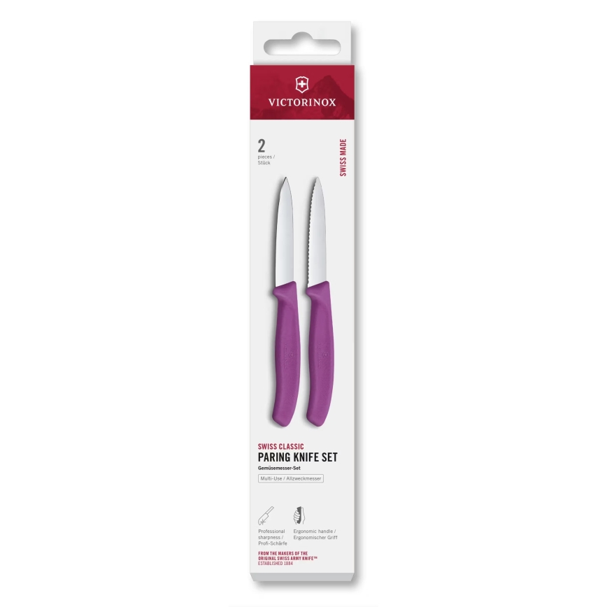 Victorinox - Set groentemessen SWISS CLASSIC 8 cm, 2 stuks, paars