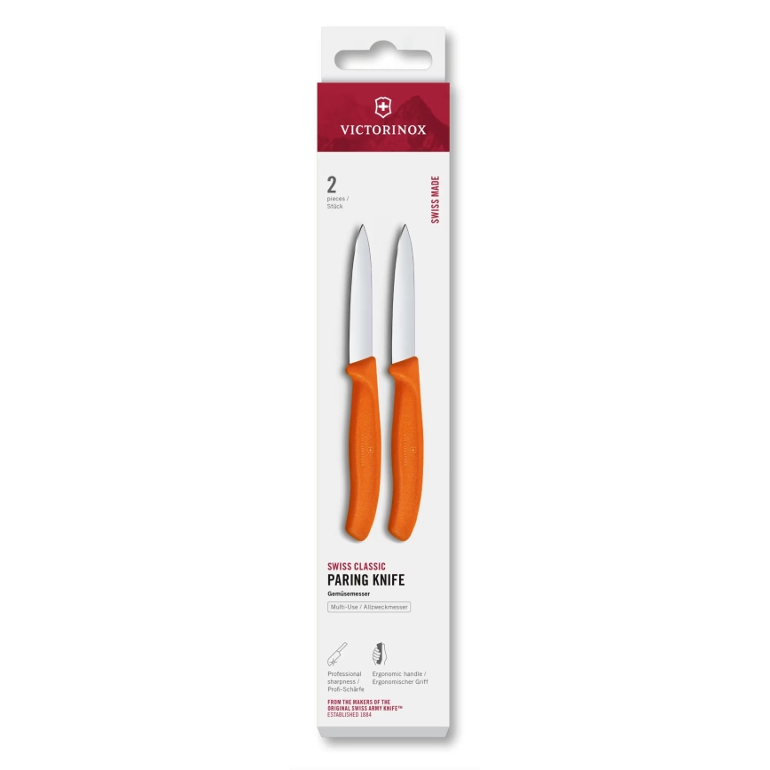 Victorinox - Set van 2 groentemessen SWISS CLASSIC 8 cm, oranje