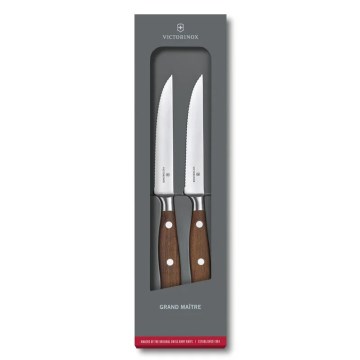 Victorinox - Set van 2 steakmessen GRAND MAITRE 12 cm, esdoorn
