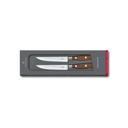 Victorinox - Set van 2 steakmessen GRAND MAITRE 12 cm, esdoorn