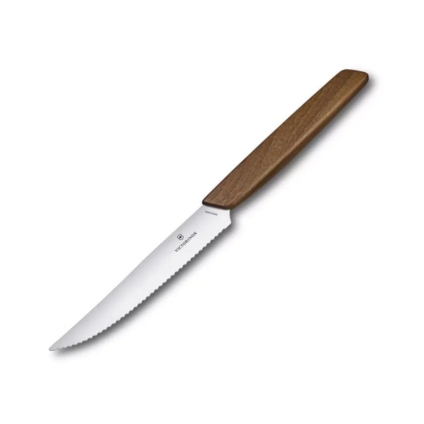 Victorinox - Set van 2 steakmessen SWISS MODERN, 12 cm, notenhout