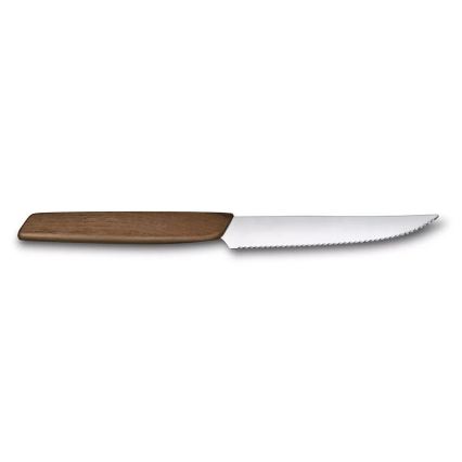 Victorinox - Set van 2 steakmessen SWISS MODERN, 12 cm, notenhout