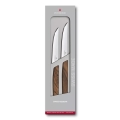 Victorinox - Set van 2 steakmessen SWISS MODERN, 12 cm, notenhout