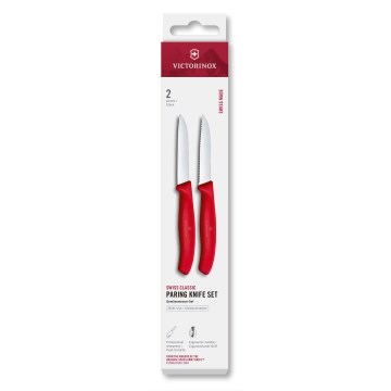 Victorinox - Set van 2 SWISS CLASSIC groentemessen 8 cm, rood