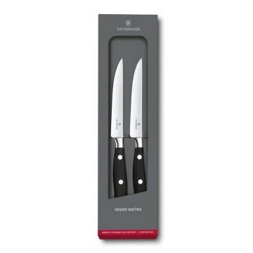 Victorinox - Steakmessenset GRAND MAITRE 12 cm, 2-delig, zwart