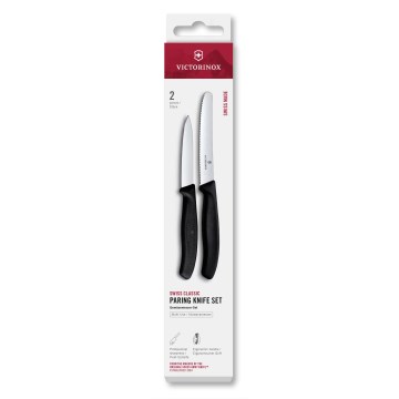 Victorinox - SWISS CLASSIC 2-delige set groentemessen, zwart