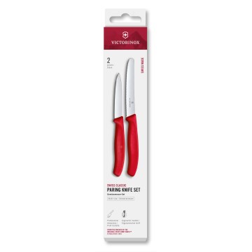 Victorinox - SWISS CLASSIC groentemessenset, 2-delig, rood