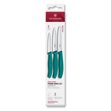 Victorinox - SWISS CLASSIC groentemessenset, 3 stuks, turkoois