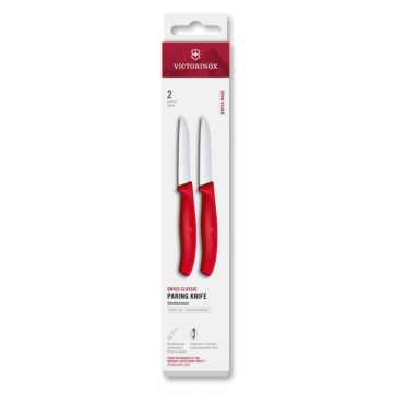 Victorinox - SWISS CLASSIC set van 2 groentemessen, 8 cm, rood