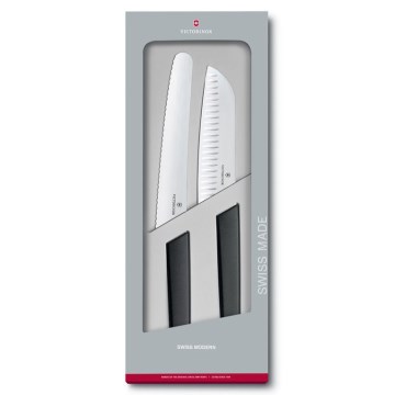 Victorinox - SWISS MODERN 2-delige set keukenmessen, zwart
