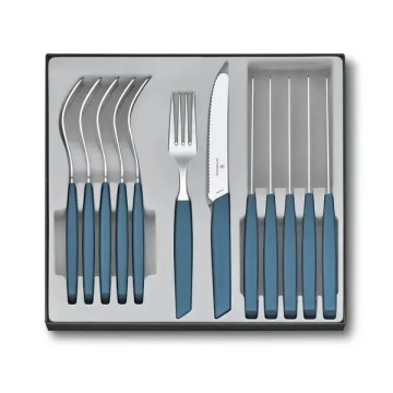 Victorinox - SWISS MODERN bestekset, 12-delig, blauw