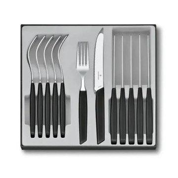 Victorinox - SWISS MODERN bestekset, 12-delig, zwart