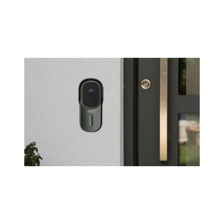 Video deurbel met bewegingssensor Full HD 1080p 5200 mAh IP65 Wi-Fi antraciet