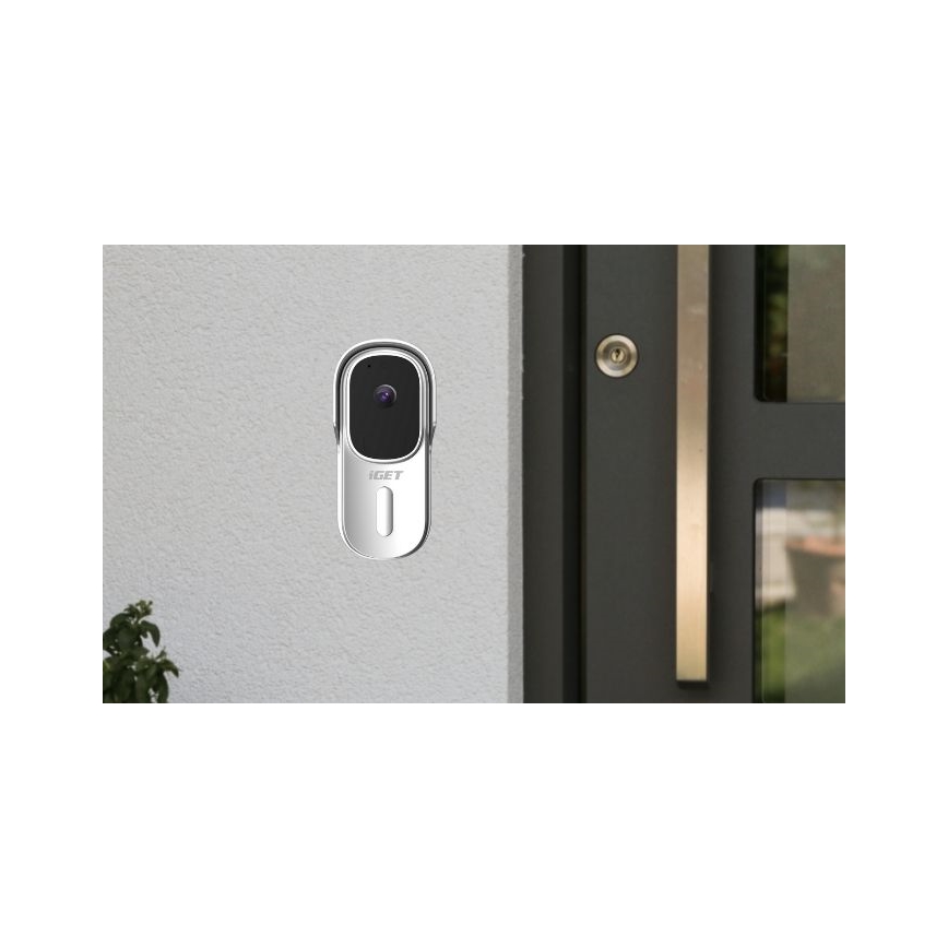 Video deurbel met bewegingssensor Full HD 1080p 5200 mAh IP65 Wi-Fi wit