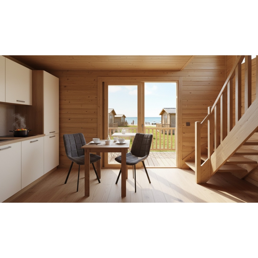 Vierkante eettafel LEVI eiken