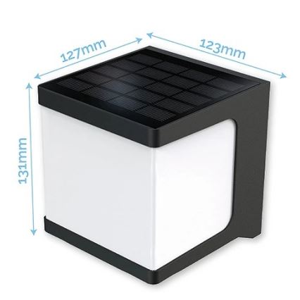 Viking - Applique murale solaire à LED avec capteur LED/1,5W/3,7V IP54 4000K 2000 mAh