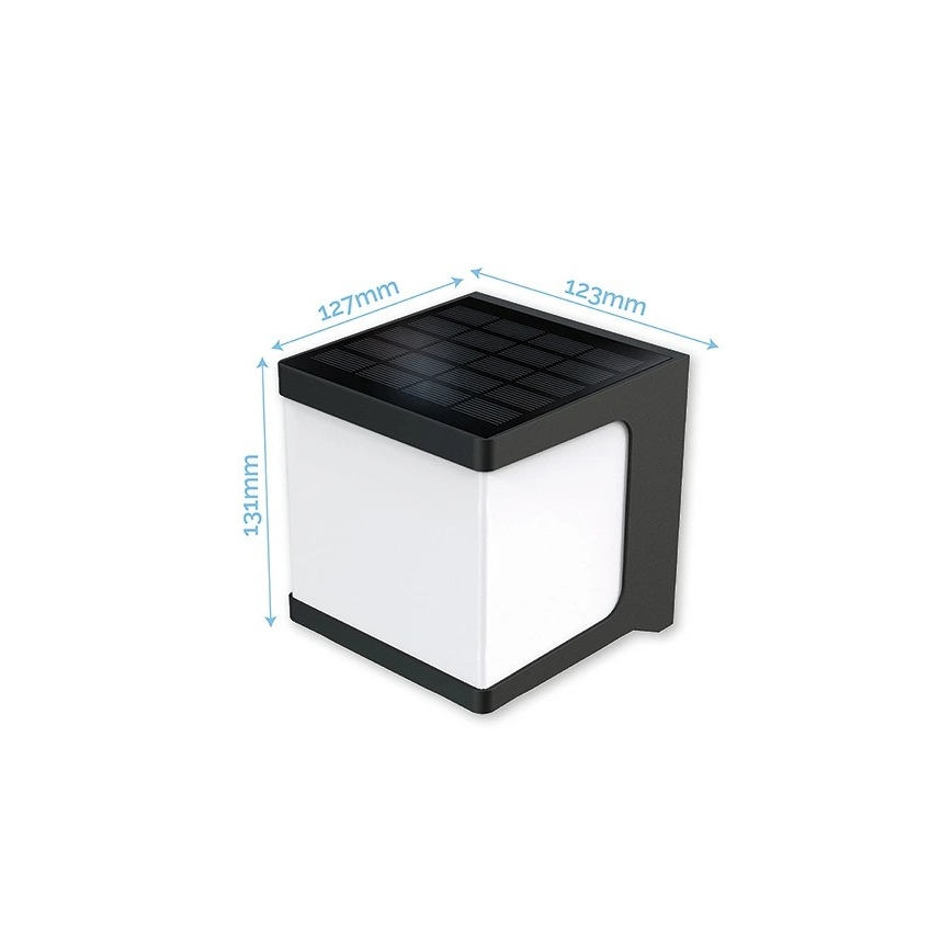 Viking - Applique murale solaire à LED avec capteur LED/1,5W/3,7V IP54 4000K 2000 mAh