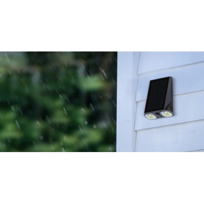 Viking - Applique murale solaire LED dimmable avec capteur LED/1,3W/3,7V IP44 4000K 2000 mAh