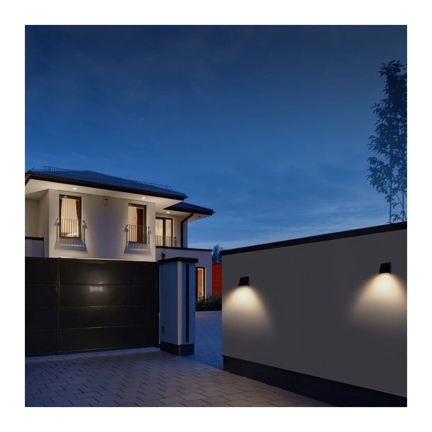 Viking - Applique murale solaire LED à intensité variable avec capteur LED/2W/3,7V IP54 4000K 2000 mAh