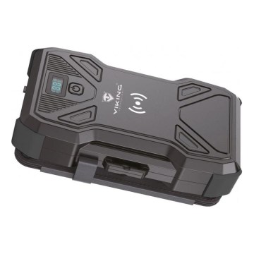 Viking - Batterie externe avec lampe LED, charge sans fil et panneau solaire Power Delivery 22,5W/30000 mAh