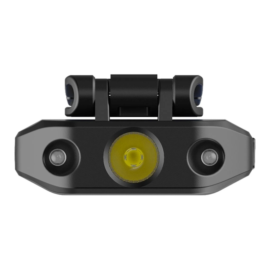 Viking - Lampe torche rechargeable à intensité réglable avec capteur et éclairage rouge LED/5V IPX4 200 lm 500 mAh