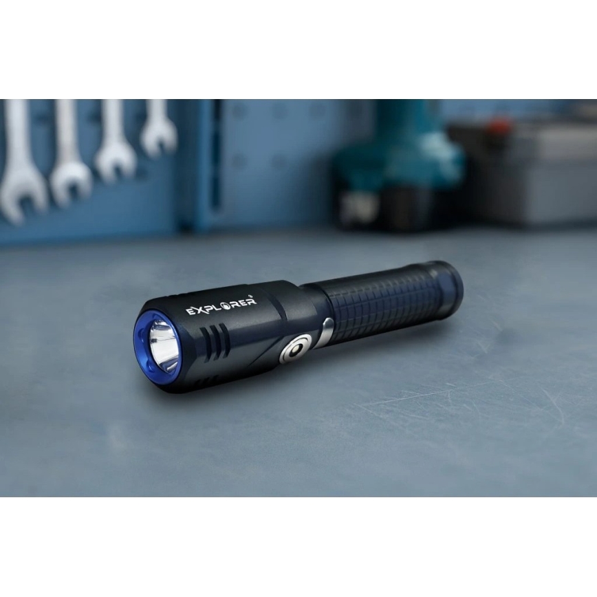 Viking - Lampe de poche LED rechargeable à intensité réglable LED/5V IPX4 350 lm 750 mAh