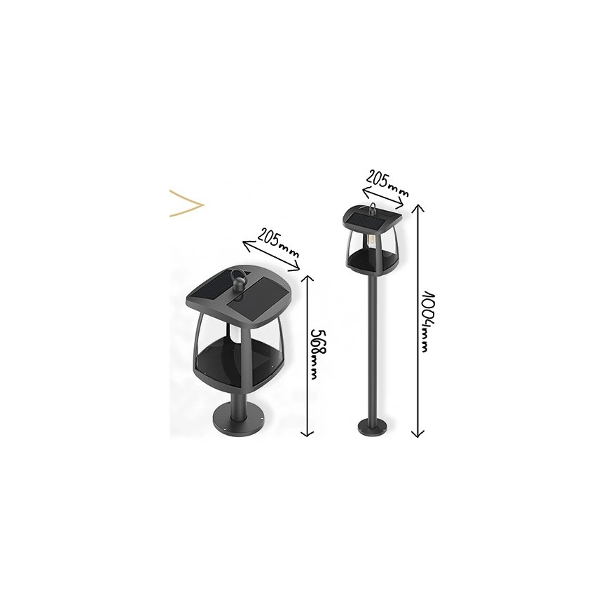 Viking - Lampe solaire LED avec capteur LED/2W/3,7V IP54 4000K 2000 mAh
