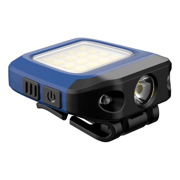 Viking - Lampe torche rechargeable à intensité réglable avec capteur et éclairage rouge LED/5V IPX4 200 lm 500 mAh