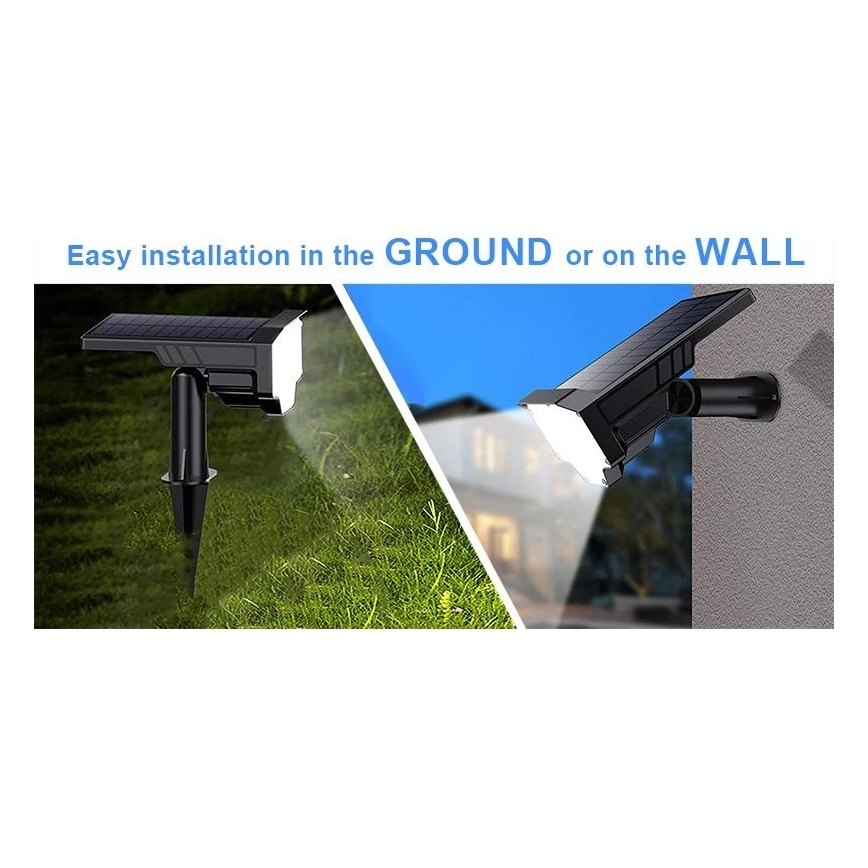 Viking - LED-zonnelamp LED/1W/3,7V IP65 6000K 2200 mAh