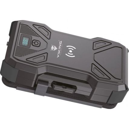 Viking - Batterie externe avec lampe LED, charge sans fil et panneau solaire Power Delivery 22,5W/30000 mAh