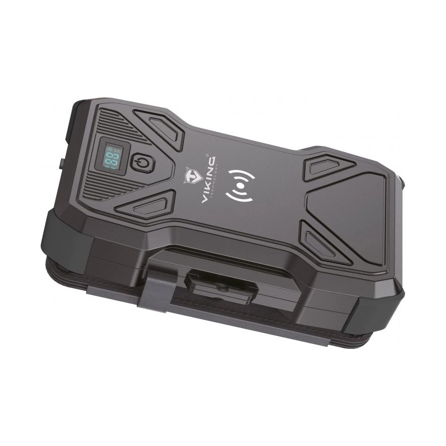 Viking - Batterie externe avec lampe LED, charge sans fil et panneau solaire Power Delivery 22,5W/30000 mAh