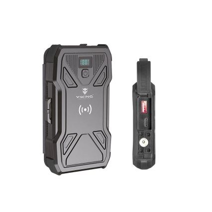 Viking - powerbank met LED-zaklamp, draadloos opladen en zonnepaneel Power Delivery 22,5W/10000 mAh