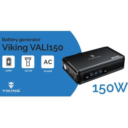 Viking - Station de charge avec écran LED Power Delivery 148 Wh