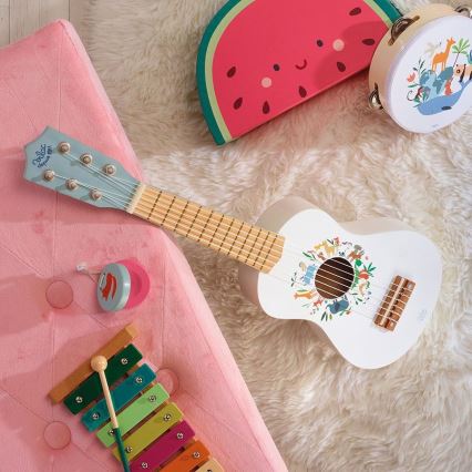 Vilac - Houten kindergitaar Dieren van de wereld Sarah Betz