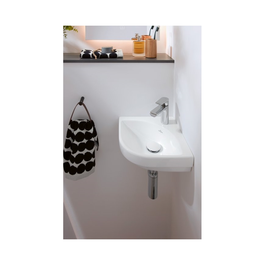 Villeroy & Boch 43714601 - Lavabo d'angle suspendu SUBWAY 3.0 32x32 cm céramique/blanc