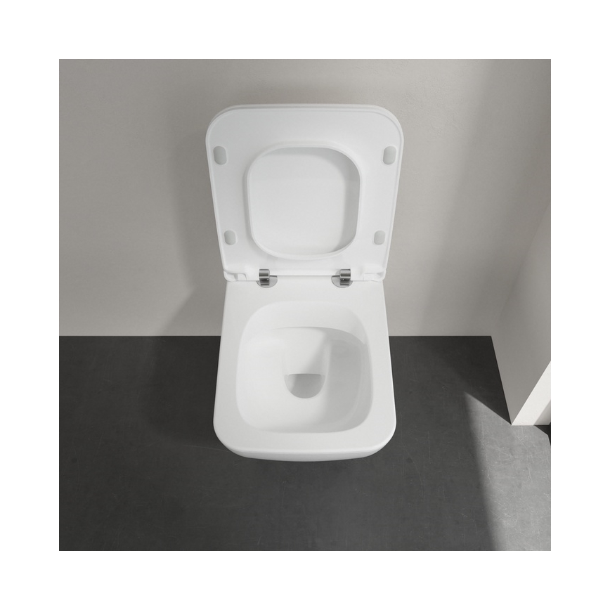Villeroy & Boch 4611RLR1 - WC suspendu avec abattant SoftClose VENTICELLO céramique/blanc