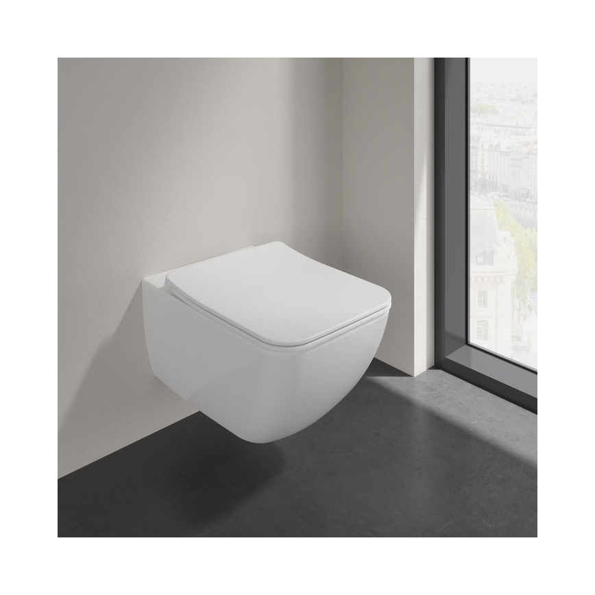 Villeroy & Boch 4611RSR1 - WC suspendu avec abattant SoftClose VENTICELLO céramique/blanc