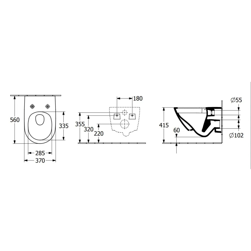 Villeroy & Boch 4670T0R1 - WC suspendu SUBWAY 3.0 céramique/blanc